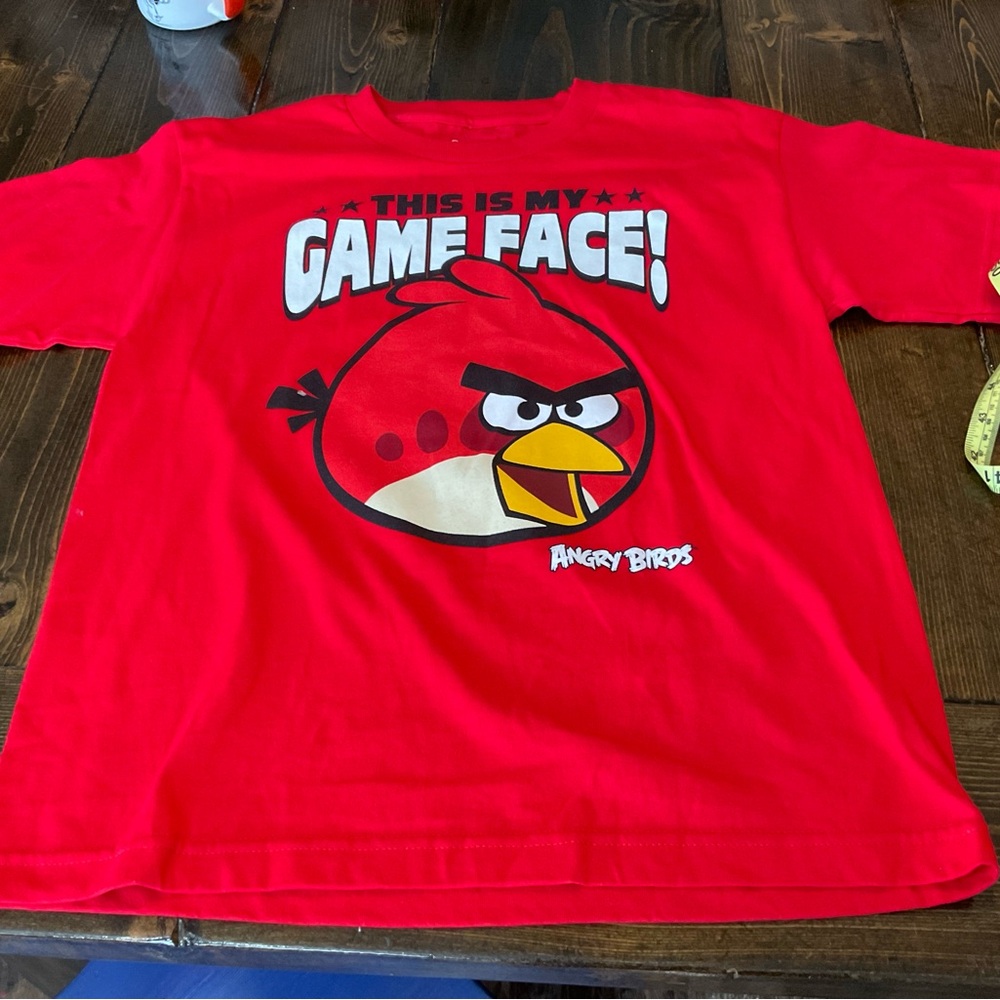 Red Angry Birds Graphic T-Shirt